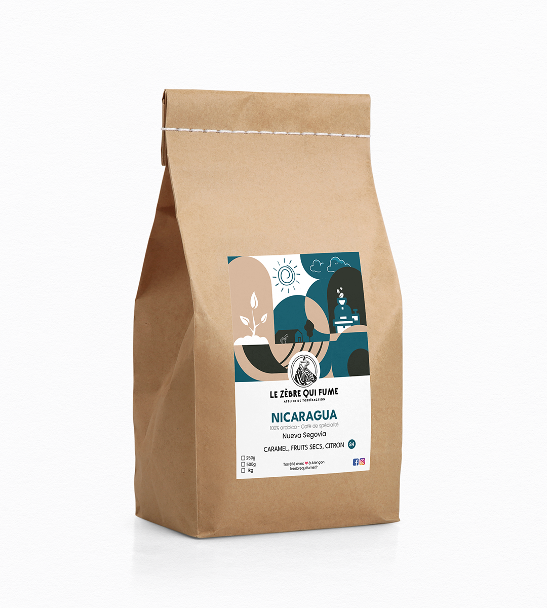 Café de spécialité Nicaragua Nuevas Segovia – Le Zèbre qui Fume