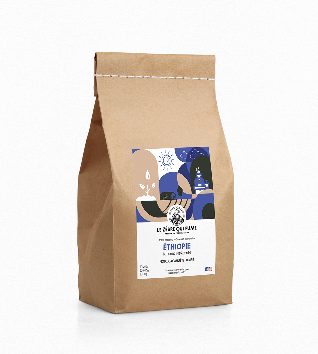 Café de spécialité Éthiopie Nekemte – Le Zèbre qui Fume