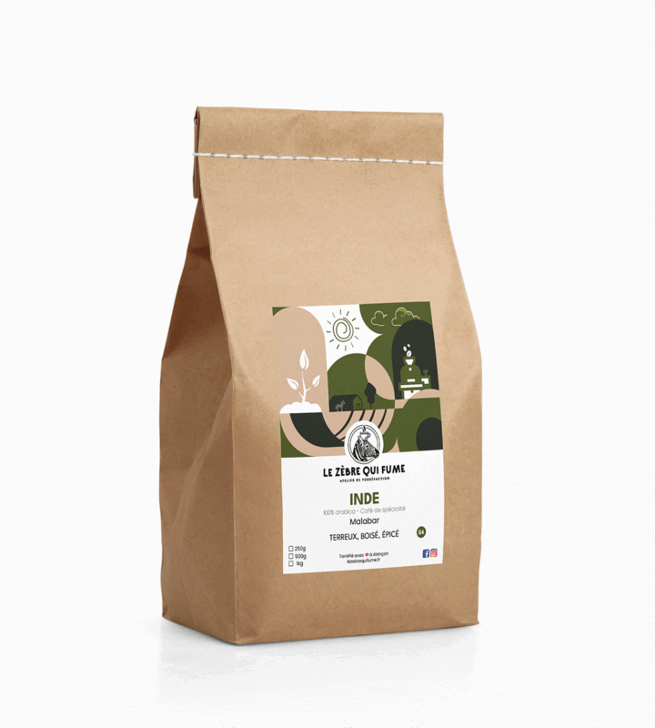 Café de spécialité Inde Malabar Moussoné – Le Zèbre qui Fume