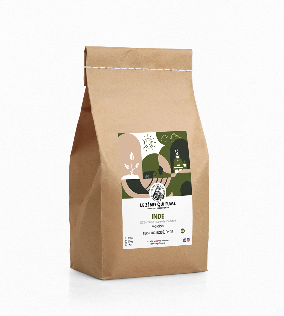 Café de spécialité Inde Malabar Moussoné – Le Zèbre qui Fume
