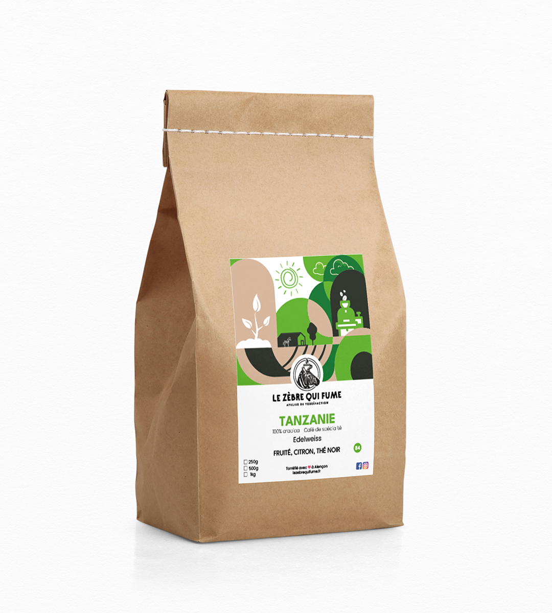 Café de spécialité Tanzanie Edelweiss – Le Zèbre qui Fume